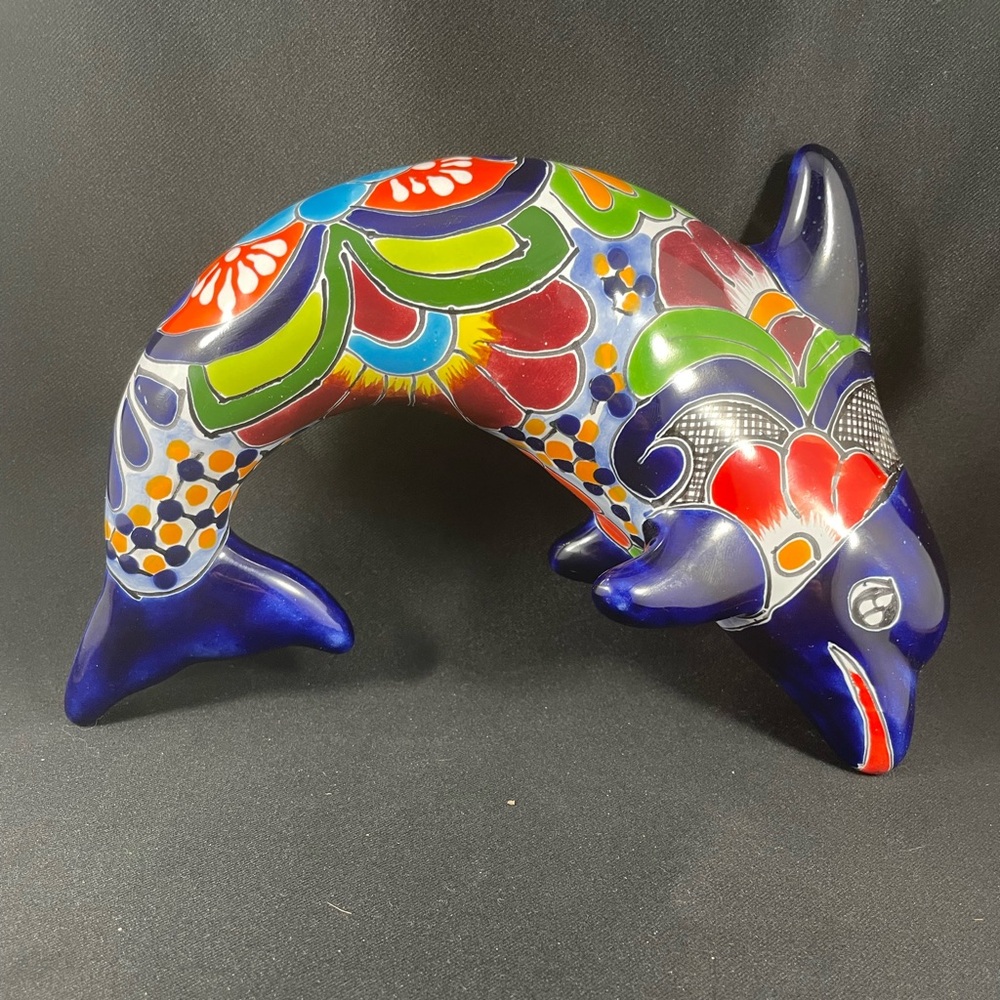 Talavara Pottery Dolphin Mexican Wall Art